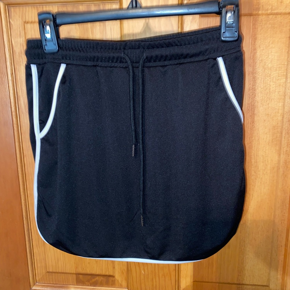 Black mini skirt
